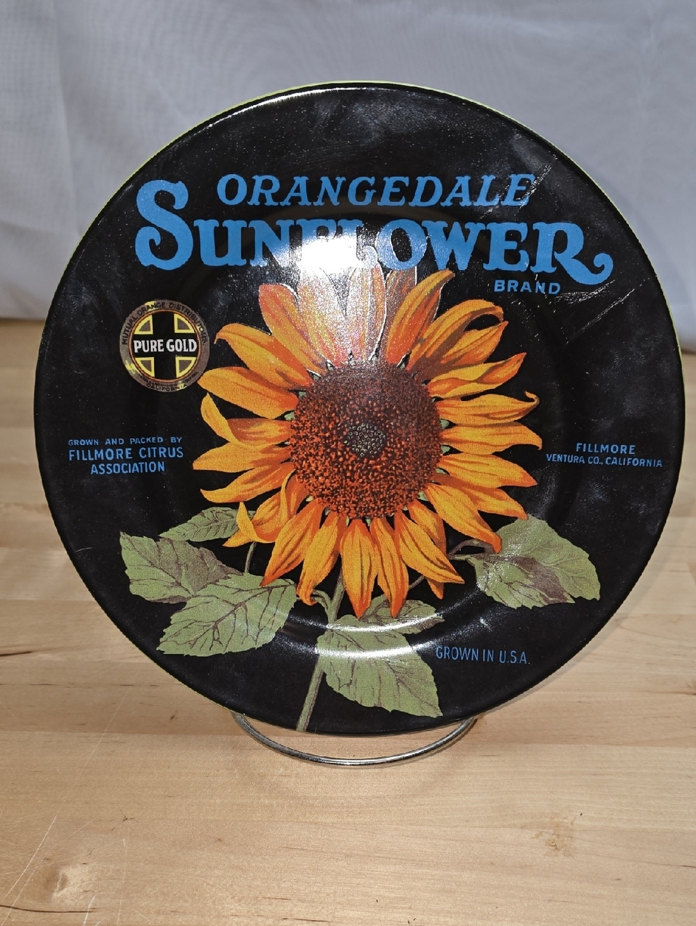 Oneida Orangedale Sunflower 8" Plate Collectors Plate